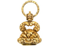 Large Late Georgian Seal with Citrine Base on Original Split Ring