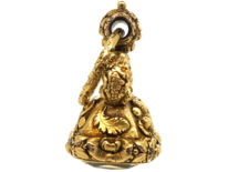 Large Late Georgian Seal with Citrine Base on Original Split Ring