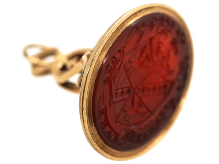 Georgian Seal with Carved Intaglio Carnelian Base