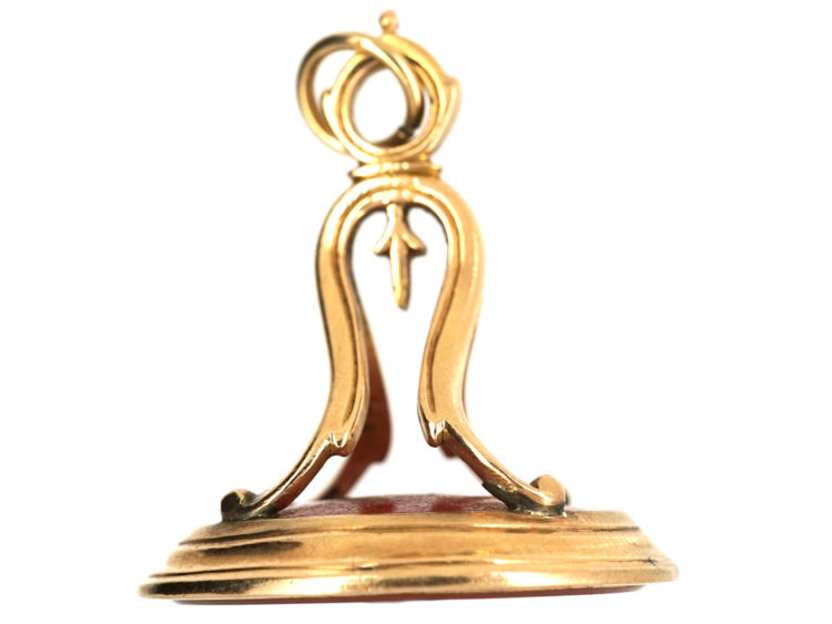 Georgian Seal with Carved Intaglio Carnelian Base