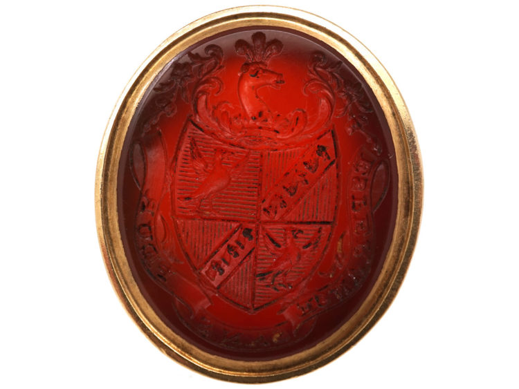 Georgian Seal with Carved Intaglio Carnelian Base