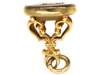 Victorian 15ct Gold Seal with Agate Intaglio of a Horse