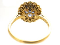 Edwardian Sapphire & Diamond Cluster Ring
