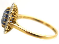 Edwardian Sapphire & Diamond Cluster Ring