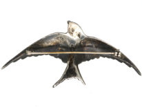 Silver & Marcasite Swallow Brooch