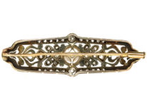 Austrian 15ct Gold, Rose Diamond & Natural Pearl Brooch