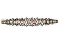 Edwardian 15ct Gold & Diamond Bangle
