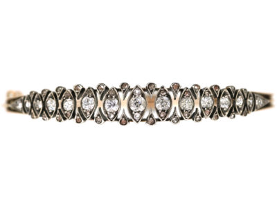 Edwardian 15ct Gold & Diamond Bangle