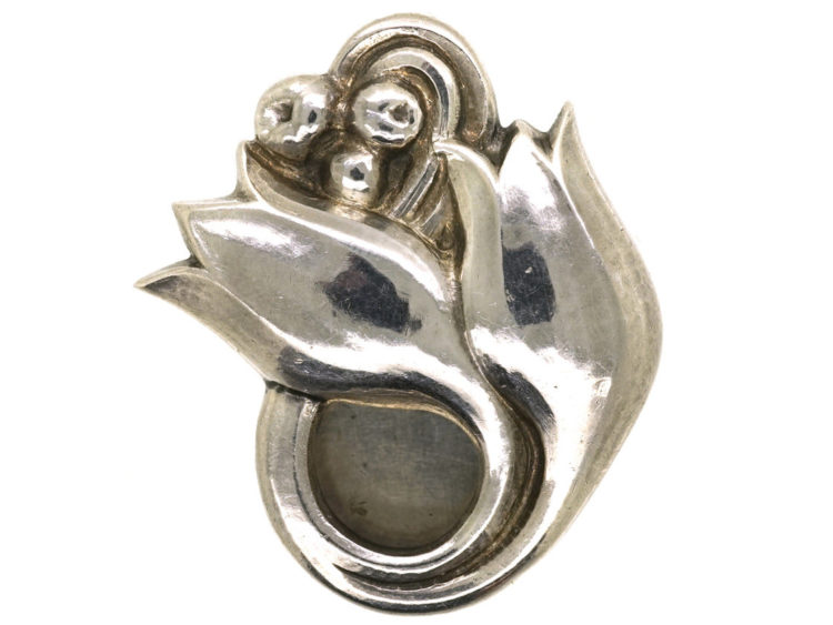 Silver Tulip Clip by Georg Jensen
