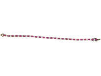 Silver & Gold, Red & White Paste Line Bracelet
