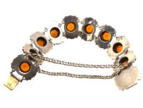 Victorian Scottish Silver & Grey Agate Bracelet