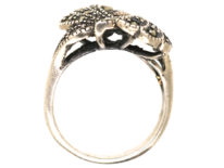 Silver & Marcasite Twist Ring
