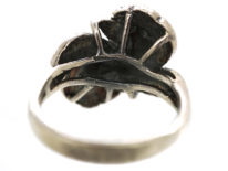 Silver & Marcasite Twist Ring