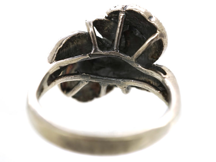 Silver & Marcasite Twist Ring