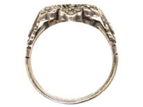 Silver & Marcasite Flower Ring