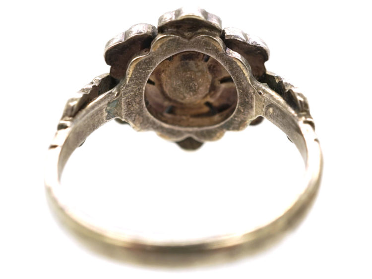 Silver & Marcasite Flower Ring