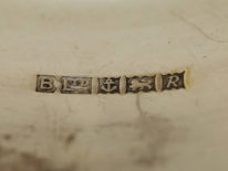 Silver Bangle with Strawberry Leaf Engraved Motif