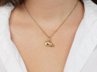 18ct Gold & Gem Set Pendant of a Horse's Head