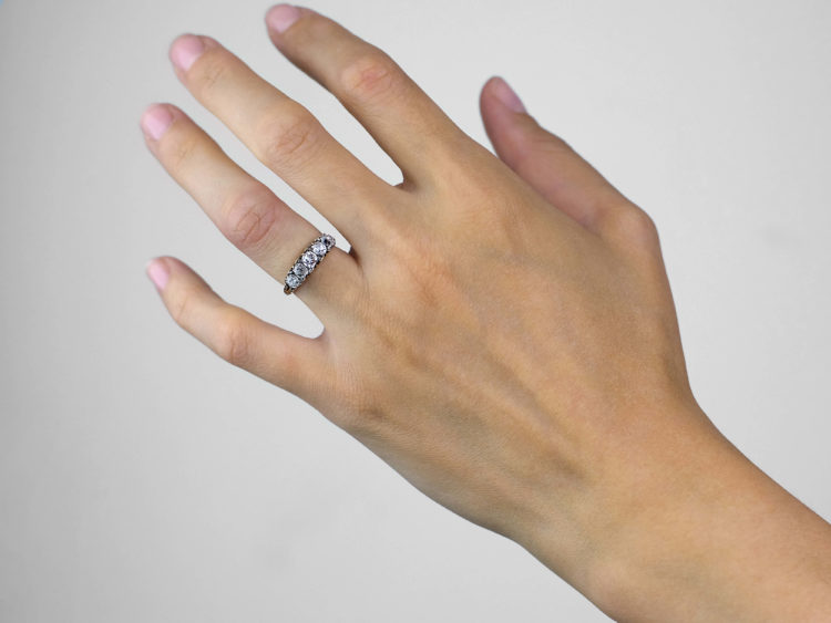 Victorian 18ct Gold Five Stone Diamond Ring