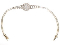 14ct Gold & Diamond Russian Bracelet