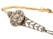 14ct Gold & Diamond Russian Bracelet