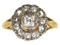 Edwardian 18ct Gold Diamond Cluster Ring