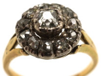 Edwardian 18ct Gold Diamond Cluster Ring