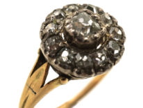 Edwardian 18ct Gold Diamond Cluster Ring