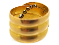 Victorian 18ct Gold Snake Ring Set With Old Mine Cut Diamonds