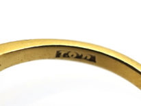 18ct Gold & Platinum, Diamond & Sapphire Three Row Ring