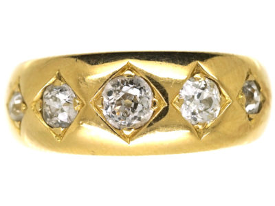 Victorian 18ct Gold Five Stone Diamond Ring