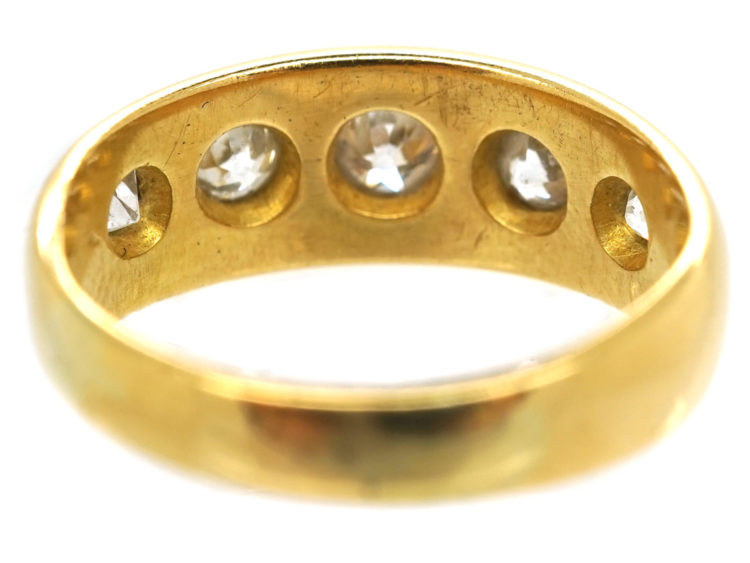 Victorian 18ct Gold Five Stone Diamond Ring