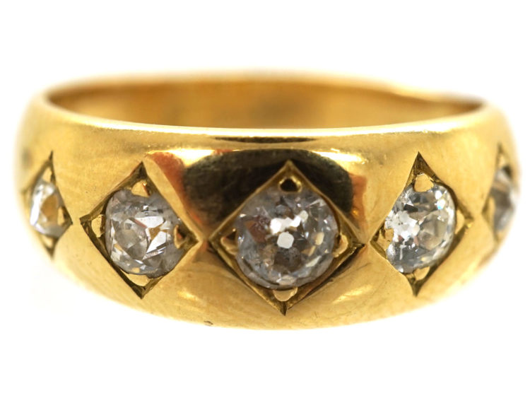 Victorian 18ct Gold Five Stone Diamond Ring