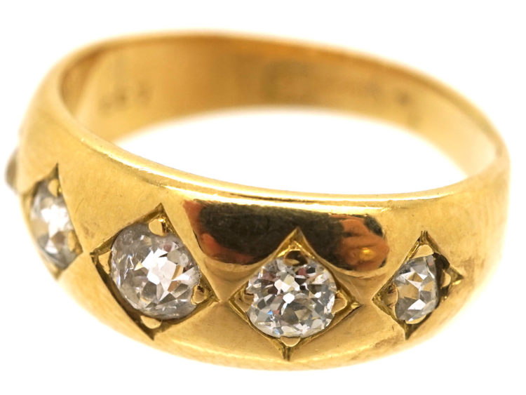 Victorian 18ct Gold Five Stone Diamond Ring