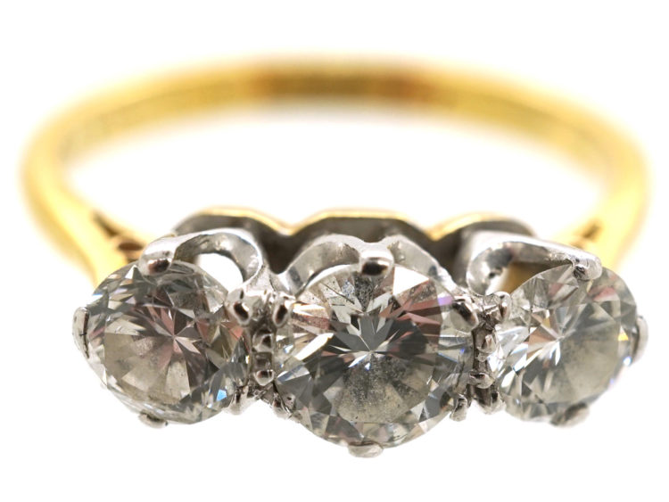 18ct Gold Three Stone Diamond Ring