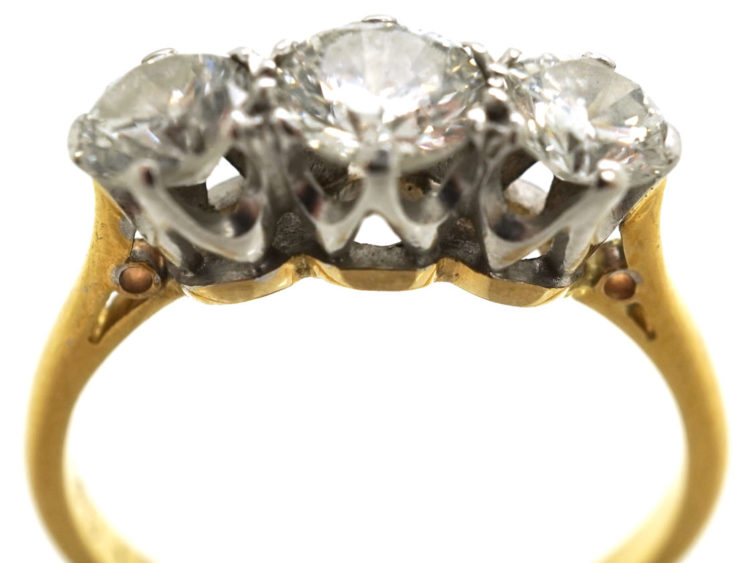 18ct Gold Three Stone Diamond Ring