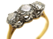 18ct Gold Three Stone Diamond Ring