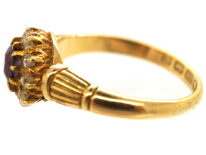 Edwardian 18ct Gold, Ruby & Diamond Cluster Ring