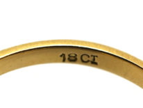 18ct Gold, Three Stone Diamond Crossover Ring