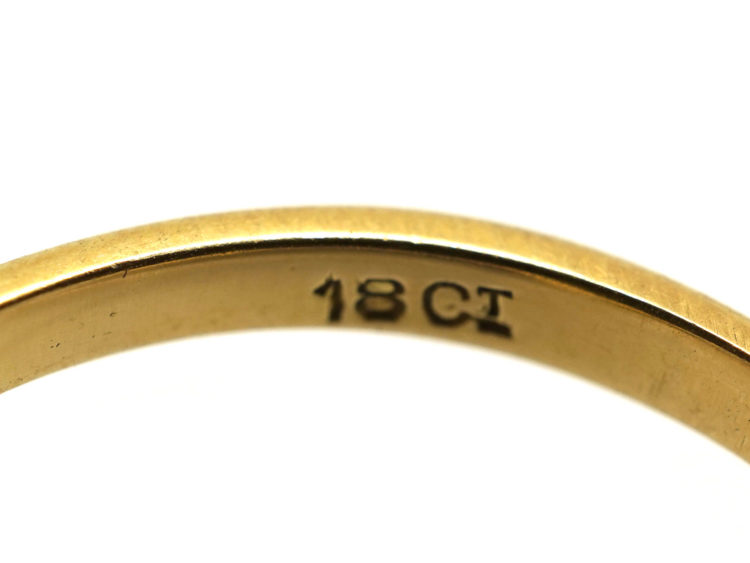 18ct Gold, Three Stone Diamond Crossover Ring