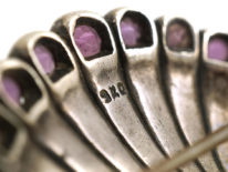 Edwardian Silver & Coloured Paste Peacock Brooch