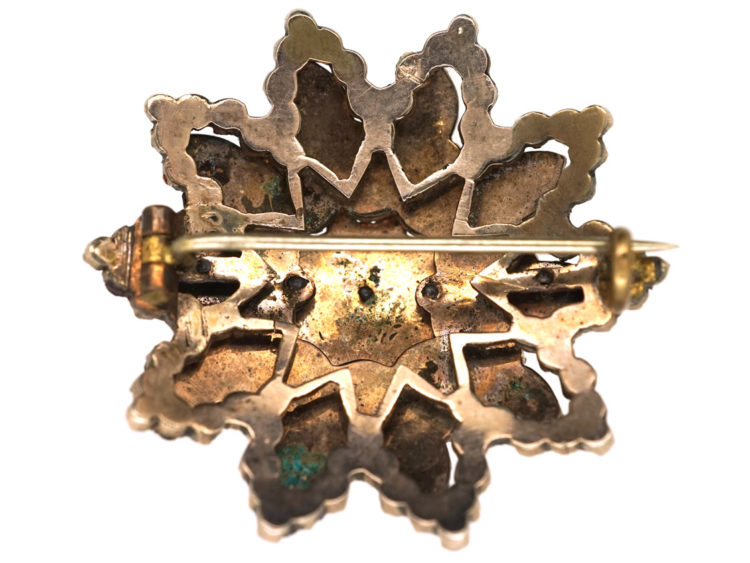 Victorian Bohemian Garnet Star Brooch