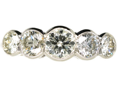 Platinum Five Stone Diamond Ring
