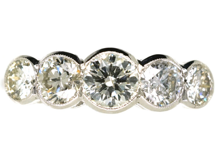 Platinum Five Stone Diamond Ring
