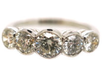 Platinum Five Stone Diamond Ring