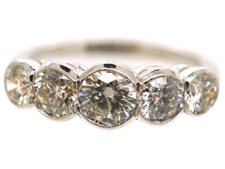 Platinum Five Stone Diamond Ring