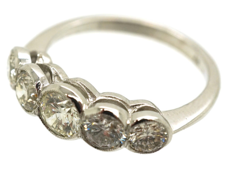 Platinum Five Stone Diamond Ring