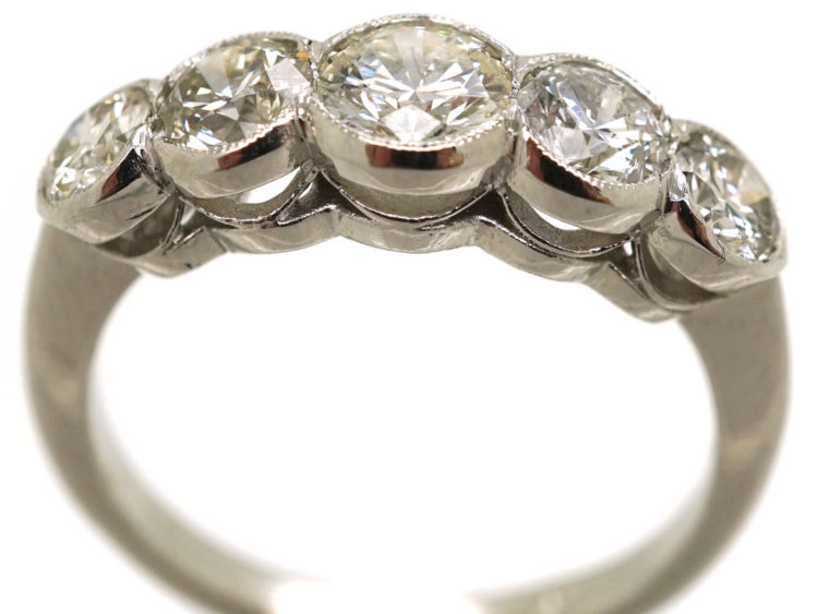 Platinum Five Stone Diamond Ring