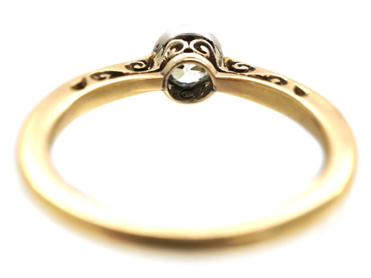 Edwardian 18ct Gold & Diamond Solitaire Ring