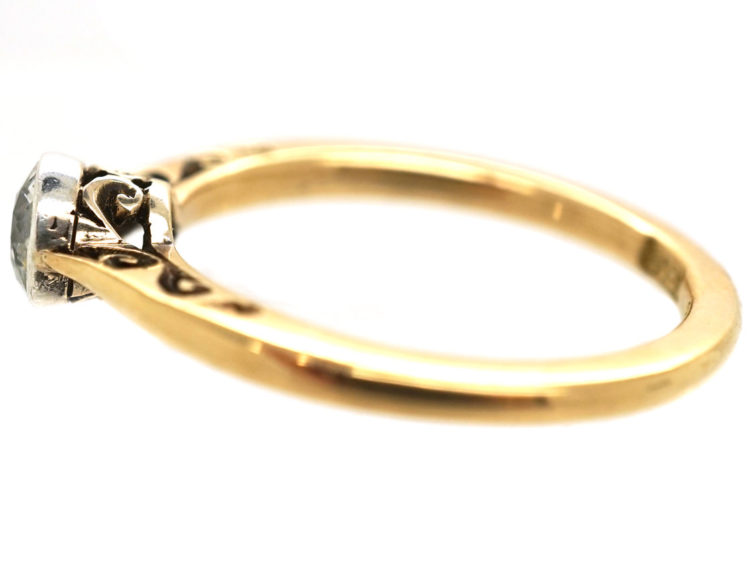 Edwardian 18ct Gold & Diamond Solitaire Ring